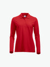 Clique Classic Marion L/S Polo - Rood Polo Dames Clique XS