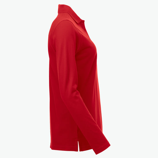 Clique Classic Marion L/S Polo - Rood Polo Dames Clique