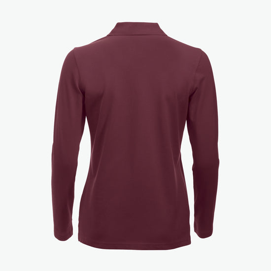 Clique Classic Marion L/S Polo - Bordeaux Polo Dames Clique