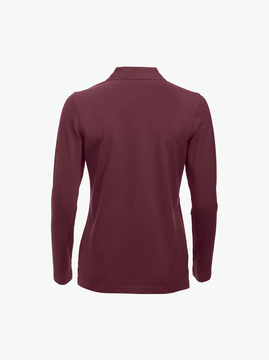 Clique Classic Marion L/S Polo - Bordeaux Polo Dames Clique