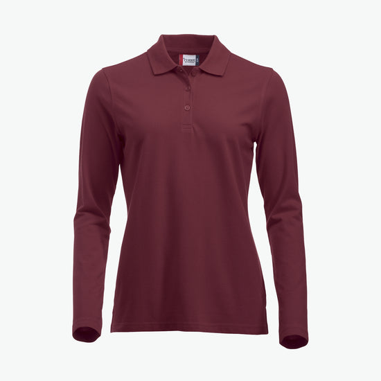 Clique Classic Marion L/S Polo - Bordeaux Polo Dames Clique XS