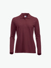 Clique Classic Marion L/S Polo - Bordeaux Polo Dames Clique XS