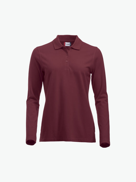 Clique Classic Marion L/S Polo - Bordeaux Polo Dames Clique XS