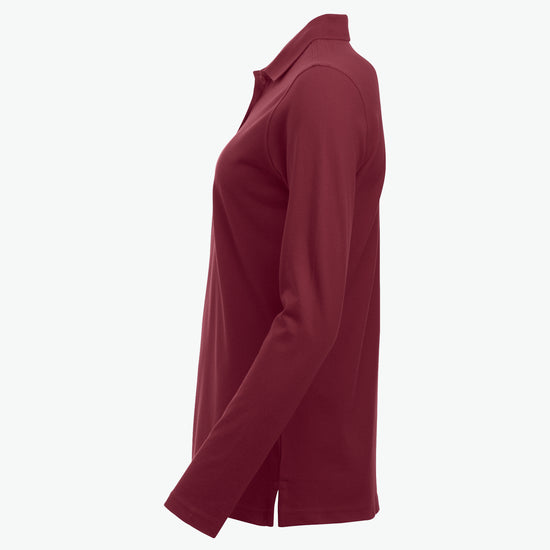 Clique Classic Marion L/S Polo - Bordeaux Polo Dames Clique