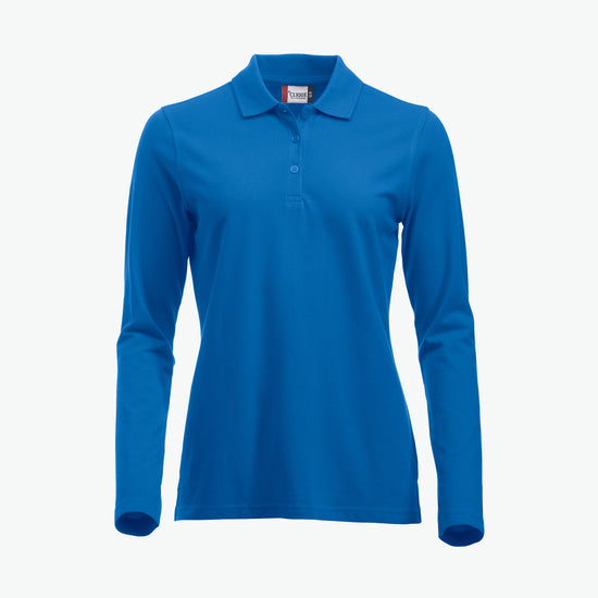 Clique Classic Marion L/S Polo - Kobalt Polo Dames Clique XS
