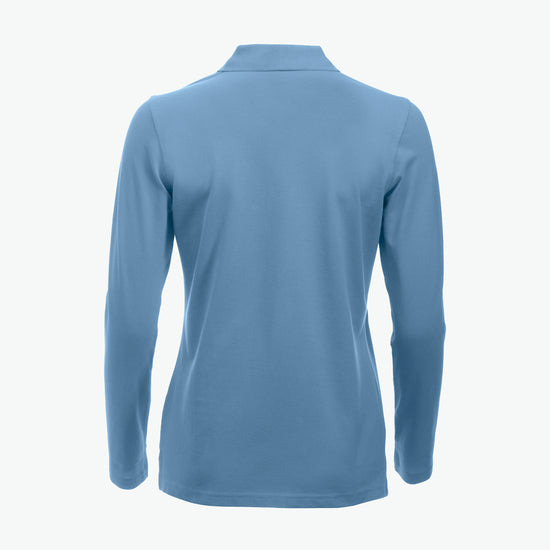 Clique Classic Marion L/S Polo - Lichtblauw Polo Dames Clique
