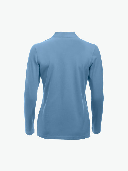 Clique Classic Marion L/S Polo - Lichtblauw Polo Dames Clique