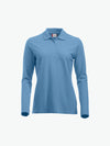 Clique Classic Marion L/S Polo - Lichtblauw Polo Dames Clique XS
