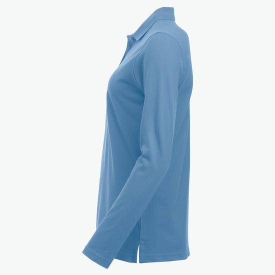 Clique Classic Marion L/S Polo - Lichtblauw Polo Dames Clique