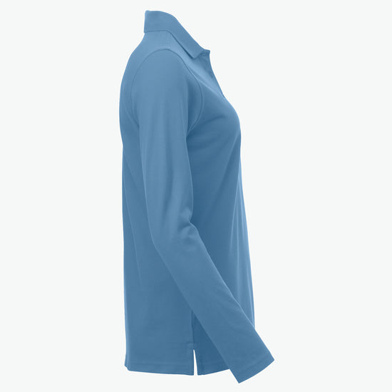Clique Classic Marion L/S Polo - Lichtblauw Polo Dames Clique