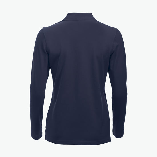 Clique Classic Marion L/S Polo - Dark Navy Polo Dames Clique