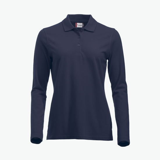 Clique Classic Marion L/S Polo - Dark Navy Polo Dames Clique XS