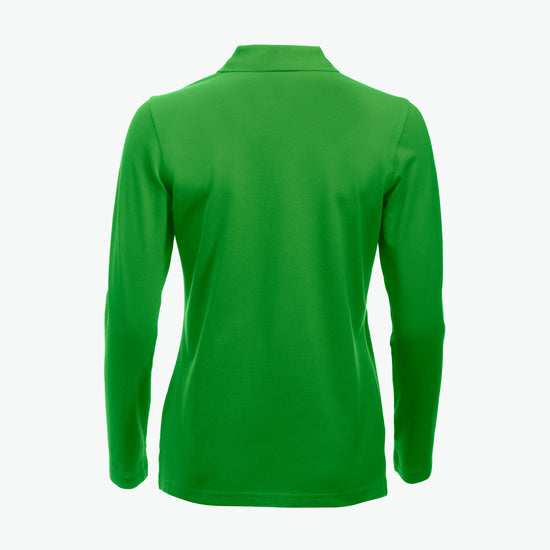 Clique Classic Marion L/S Polo - Appelgroen Polo Dames Clique