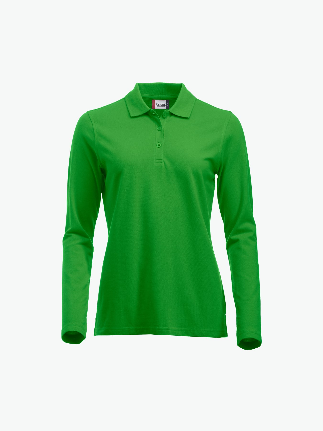 Clique Classic Marion L/S Polo - Appelgroen Polo Dames Clique XS