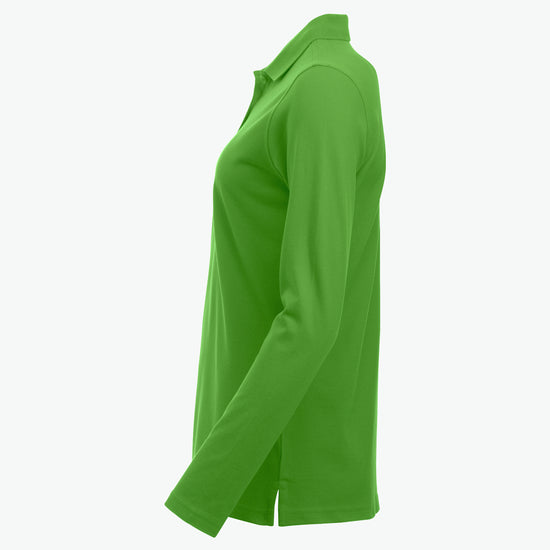 Clique Classic Marion L/S Polo - Appelgroen Polo Dames Clique