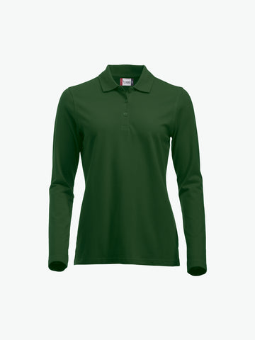 Clique Classic Marion L/S Polo - Flessengroen Polo Dames Clique XS
