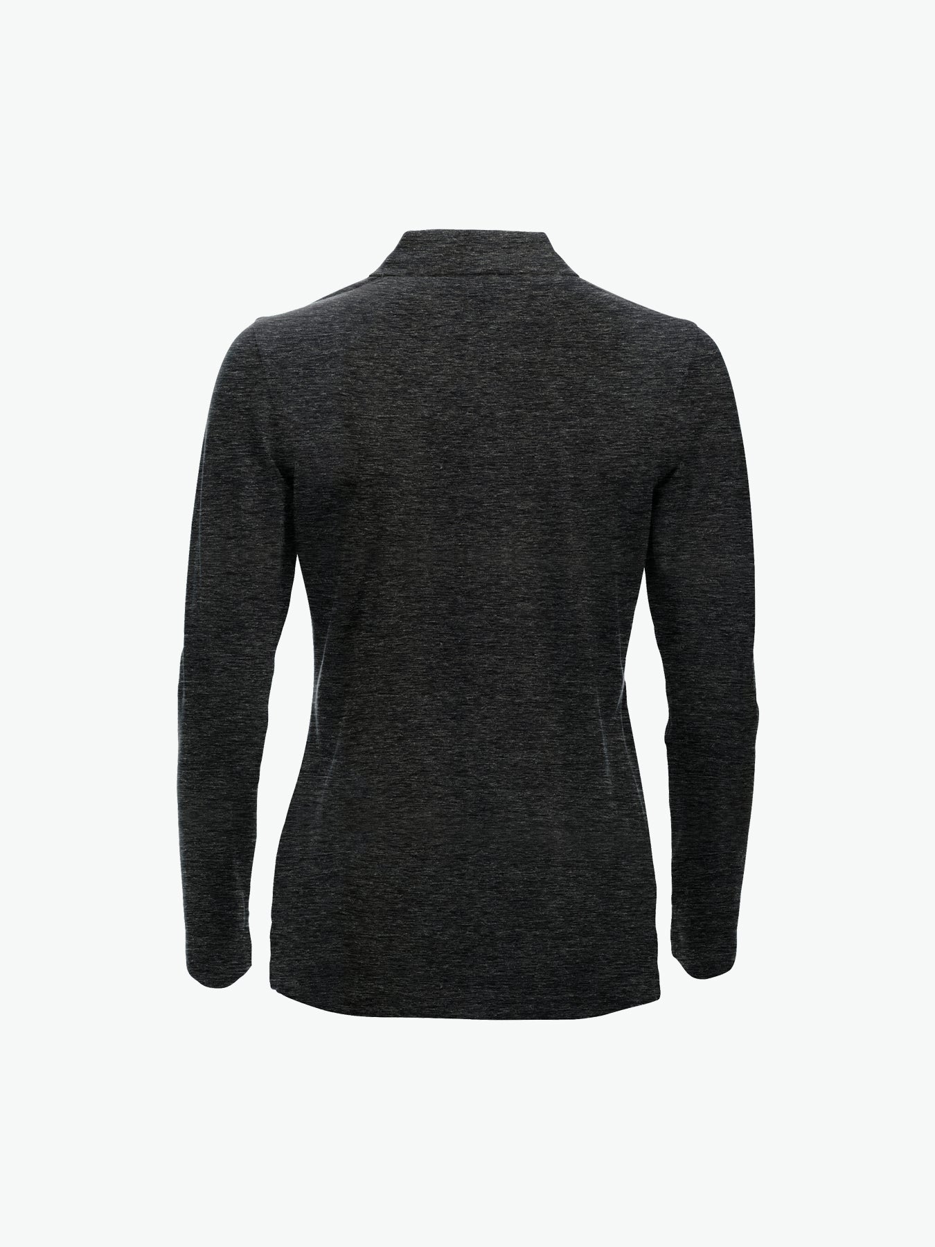 Clique Classic Marion L/S Polo - Antraciet Melange Polo Dames Clique