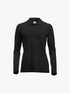 Clique Classic Marion L/S Polo - Antraciet Melange Polo Dames Clique XS
