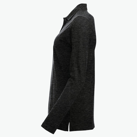 Clique Classic Marion L/S Polo - Antraciet Melange Polo Dames Clique