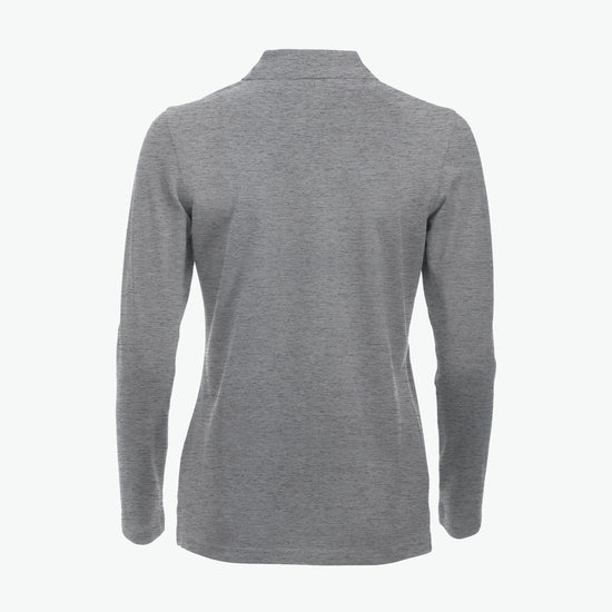 Clique Classic Marion L/S Polo - Grijsmelange Polo Dames Clique