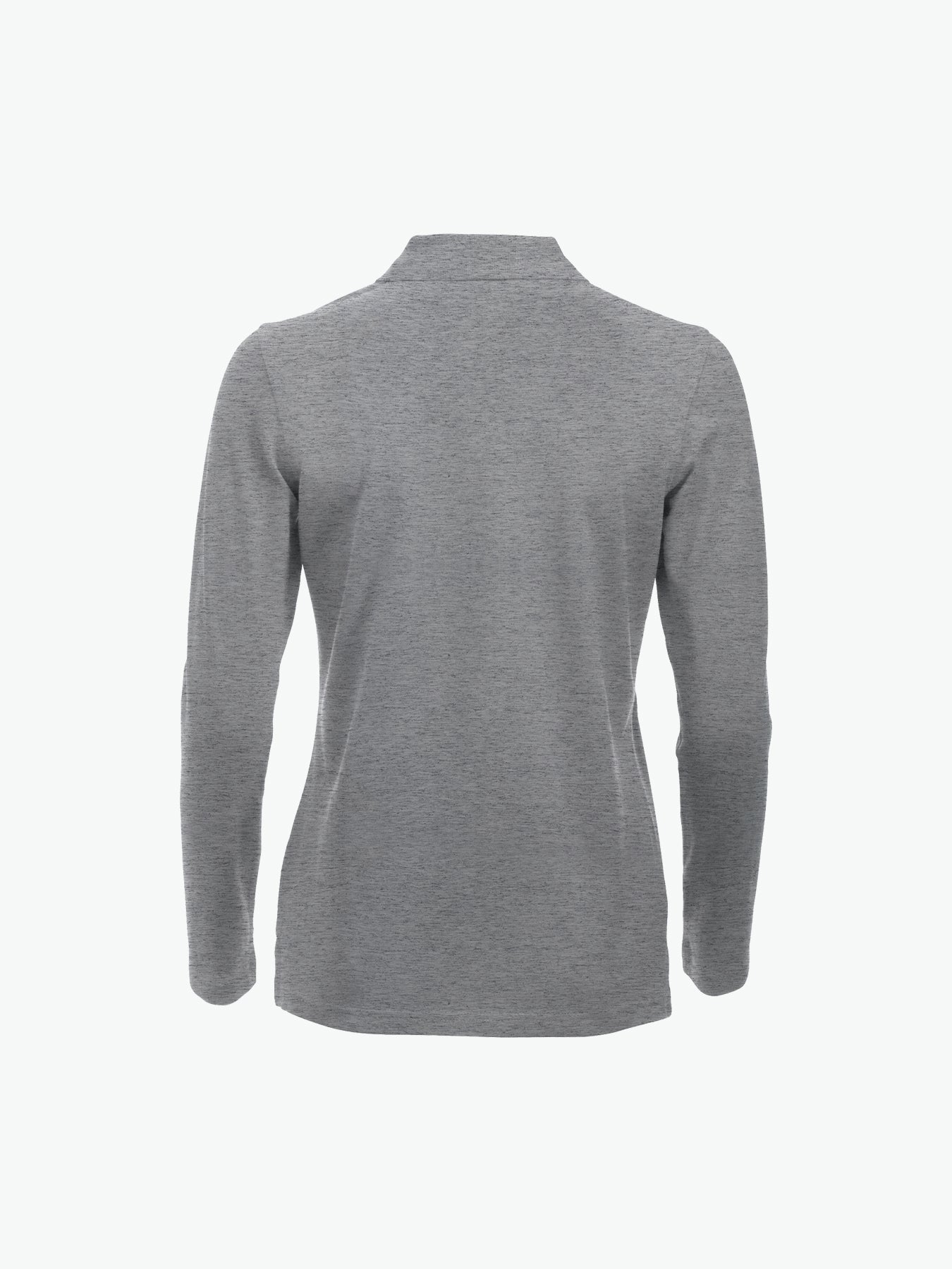 Clique Classic Marion L/S Polo - Grijsmelange Polo Dames Clique