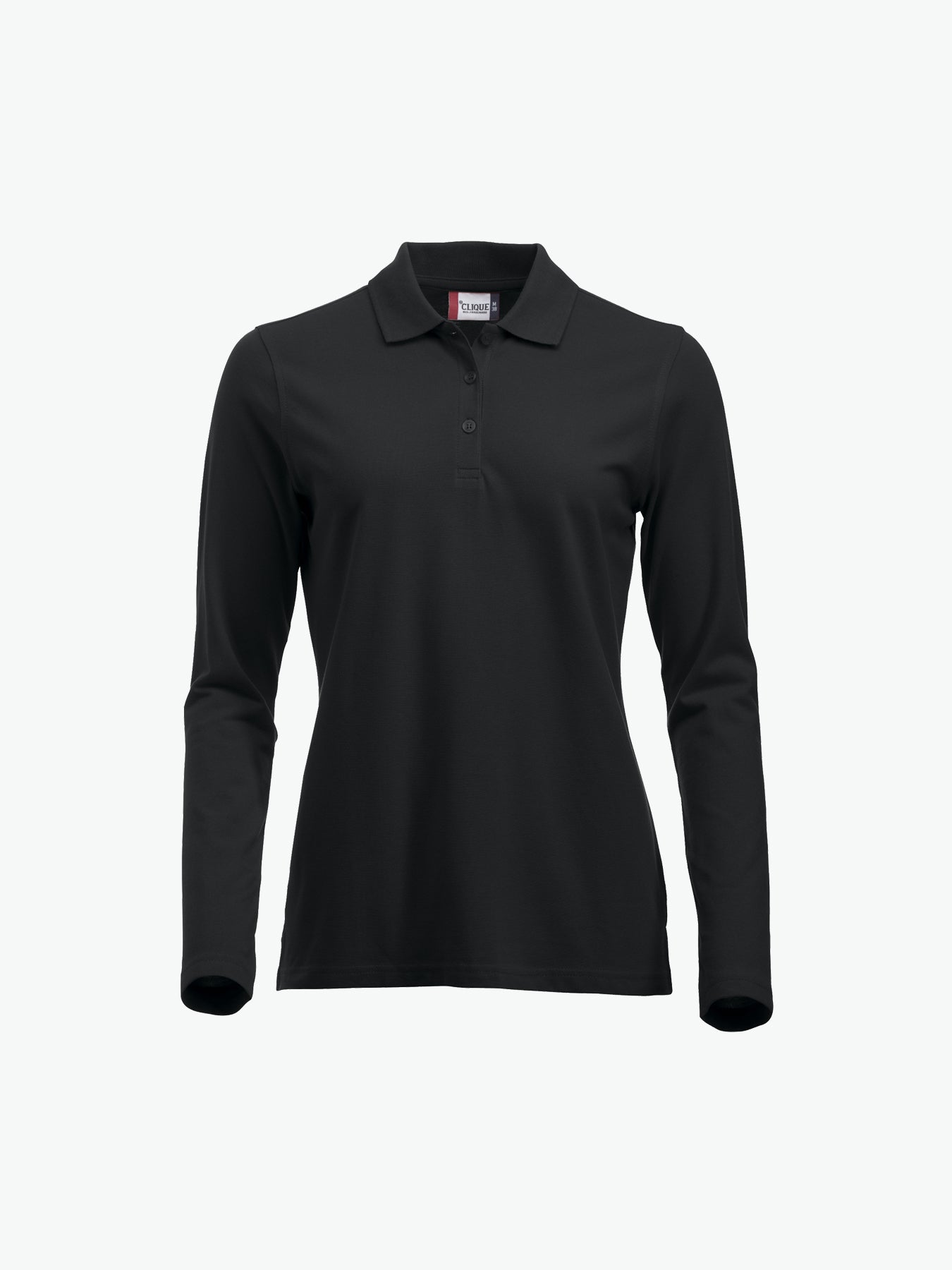 Clique Classic Marion L/S Polo - Zwart Polo Dames Clique XS