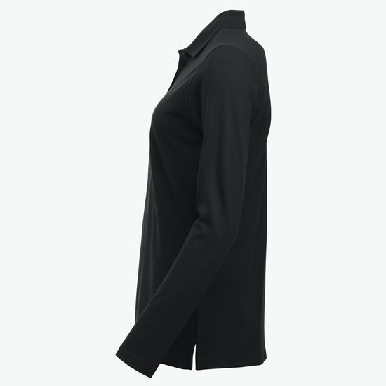 Clique Classic Marion L/S Polo - Zwart Polo Dames Clique
