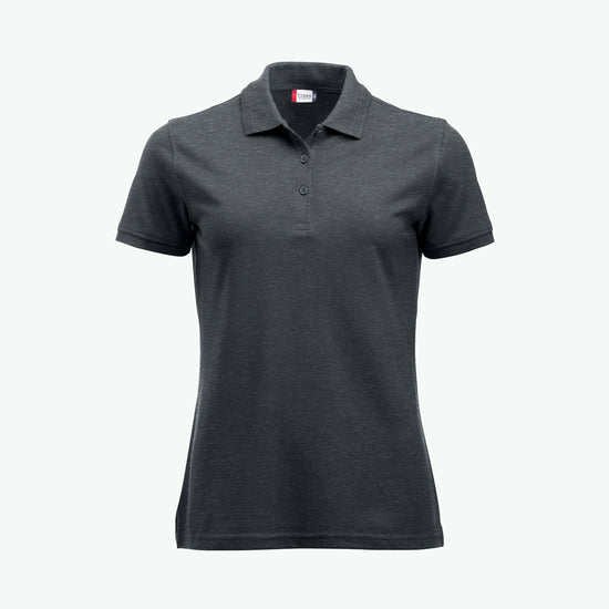 Clique Manhattan Women Polo - Antraciet Melange Polo Dames Clique XS