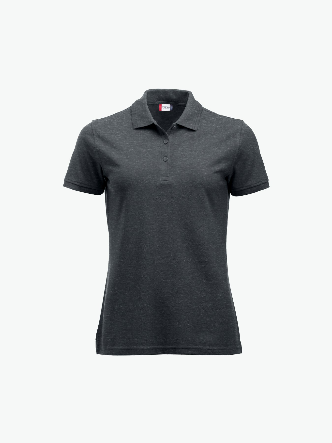 Clique Manhattan Women Polo - Antraciet Melange Polo Dames Clique XS