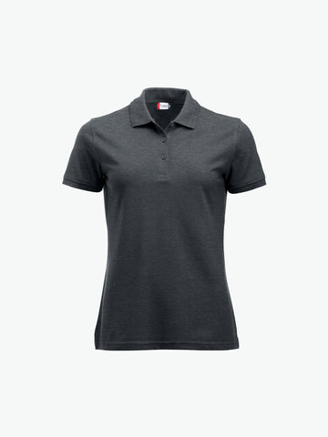 Clique Manhattan Women Polo - Antraciet Melange Polo Dames Clique XS