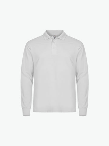 Clique Manhattan L/S Polo - Wit Polo Clique XS
