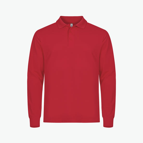 Clique Manhattan L/S Polo - Rood Polo Clique XS