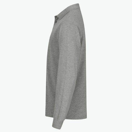 Clique Manhattan L/S Polo - Grijsmelange Polo Clique
