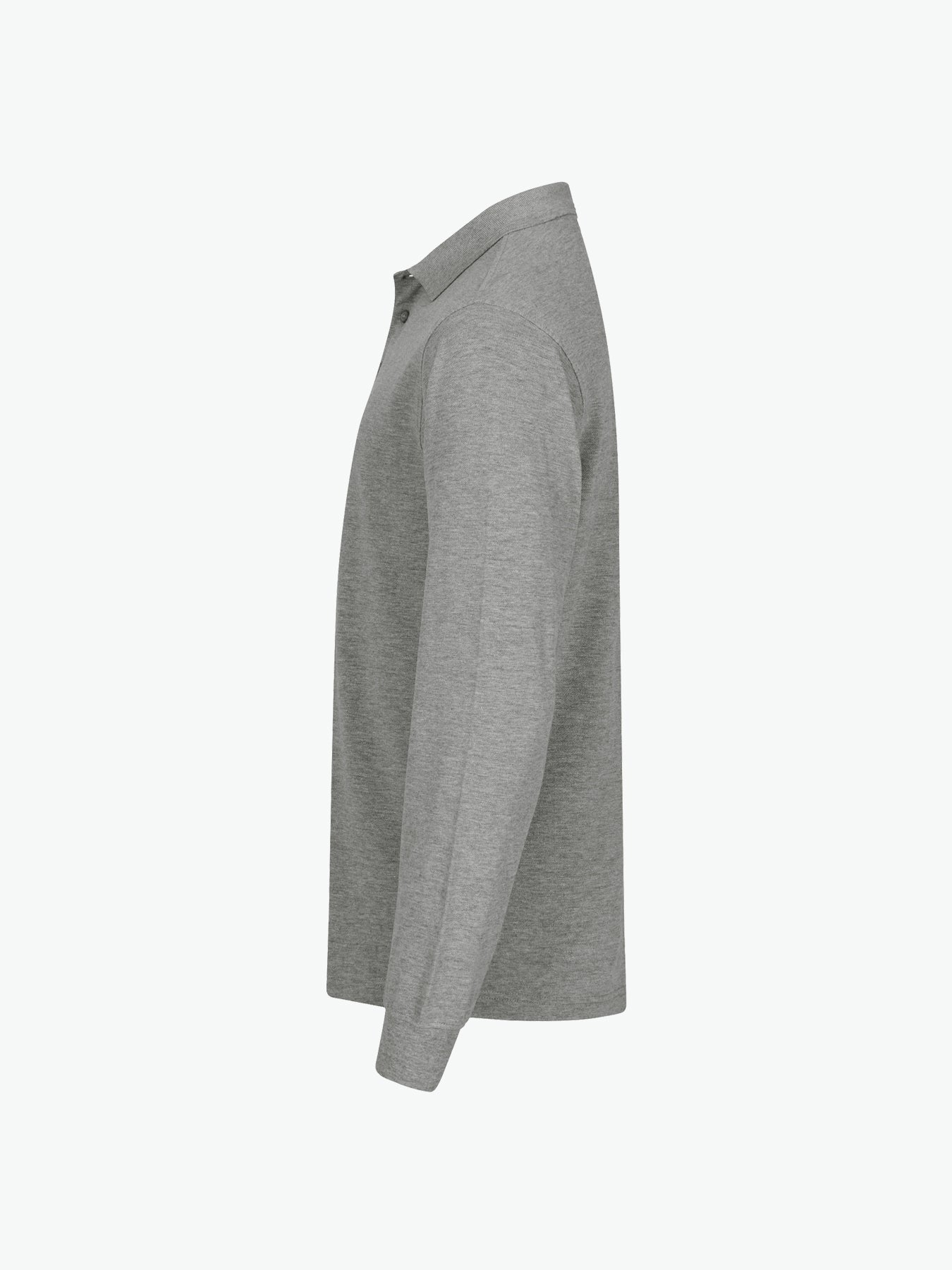 Clique Manhattan L/S Polo - Grijsmelange Polo Clique