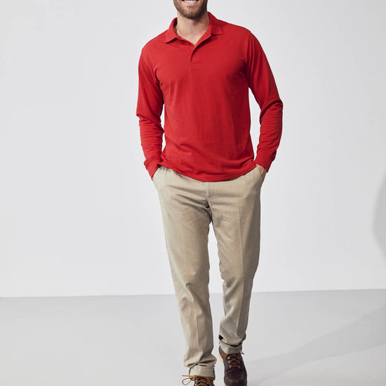 Clique Manhattan L/S Polo - Grijsmelange Polo Clique