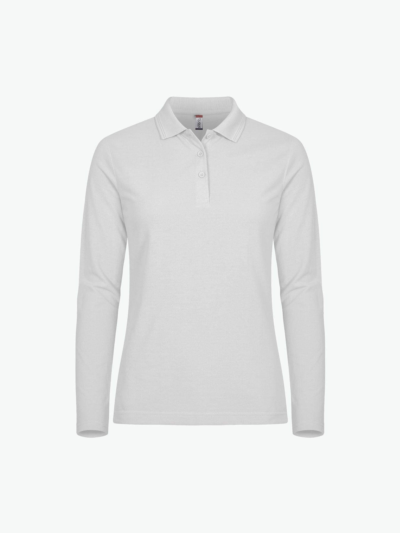 Clique Manhattan Women L/S Polo - Wit Polo Dames Clique XS