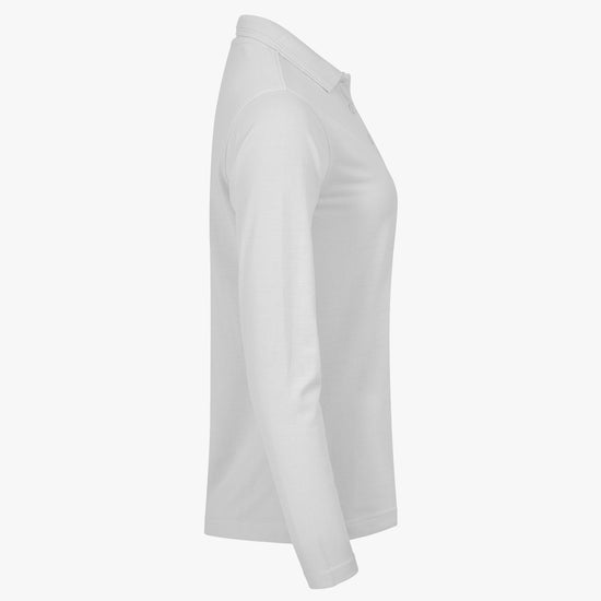 Clique Manhattan Women L/S Polo - Wit Polo Dames Clique