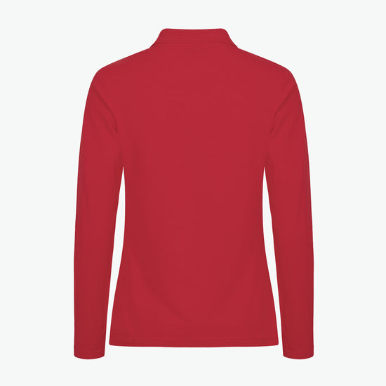Clique Manhattan Women L/S Polo - Rood Polo Dames Clique