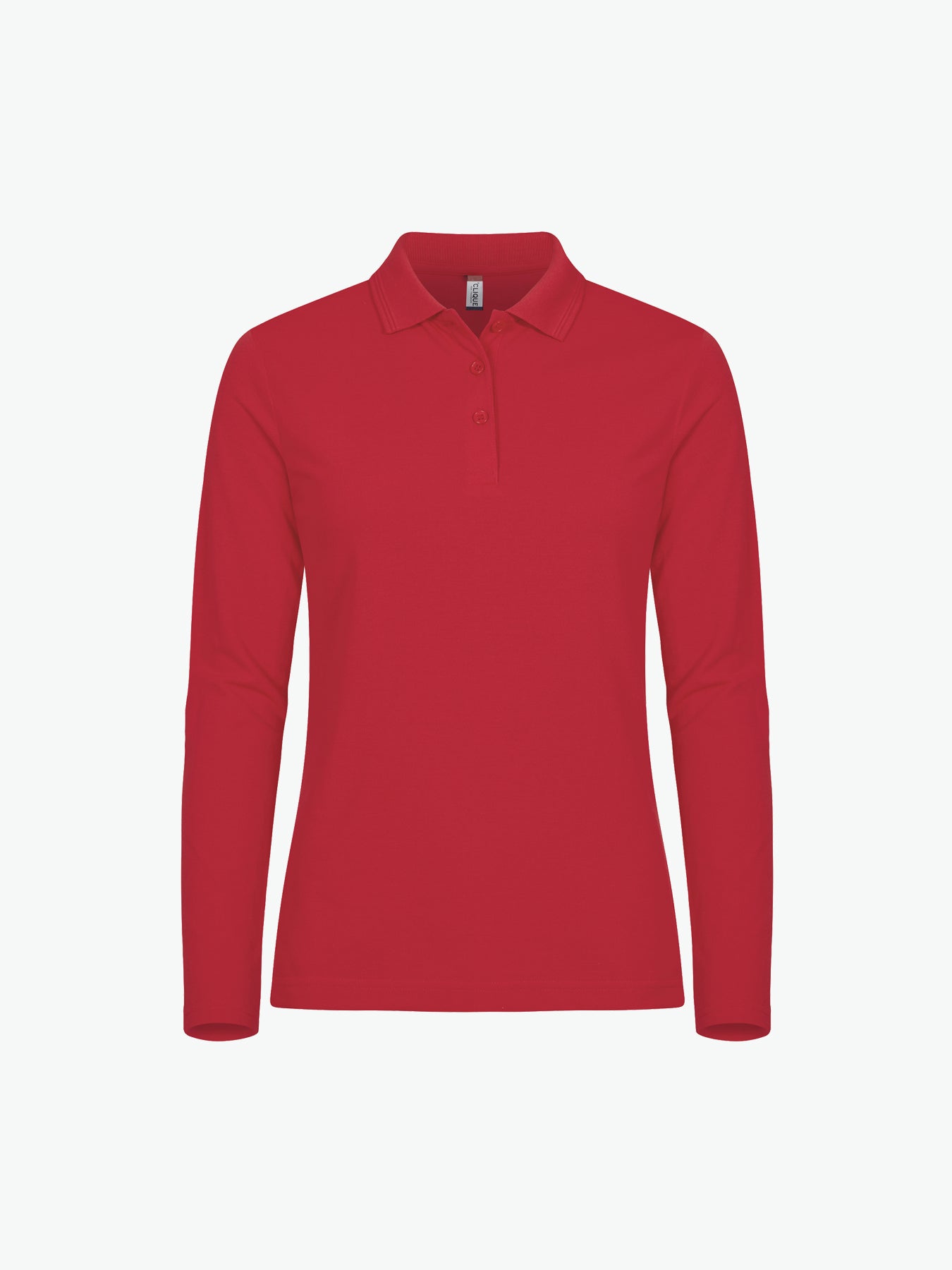 Clique Manhattan Women L/S Polo - Rood Polo Dames Clique XS
