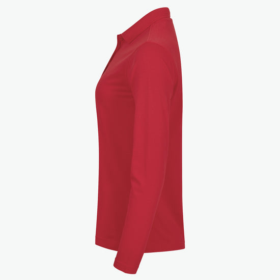 Clique Manhattan Women L/S Polo - Rood Polo Dames Clique