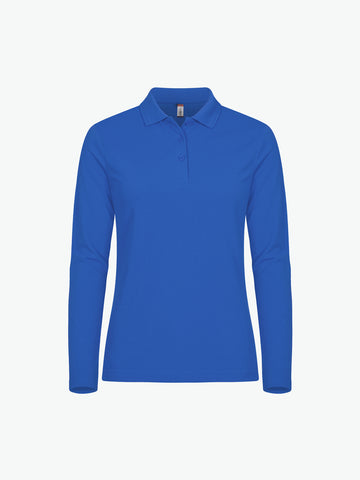 Clique Manhattan Women L/S Polo - Kobalt Polo Dames Clique XS