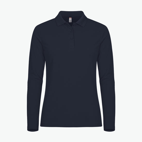 Clique Manhattan Women L/S Polo - Dark Navy Polo Dames Clique XS