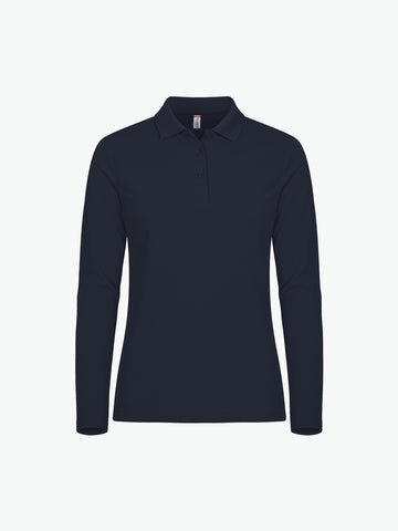 Clique Manhattan Women L/S Polo - Dark Navy Polo Dames Clique XS