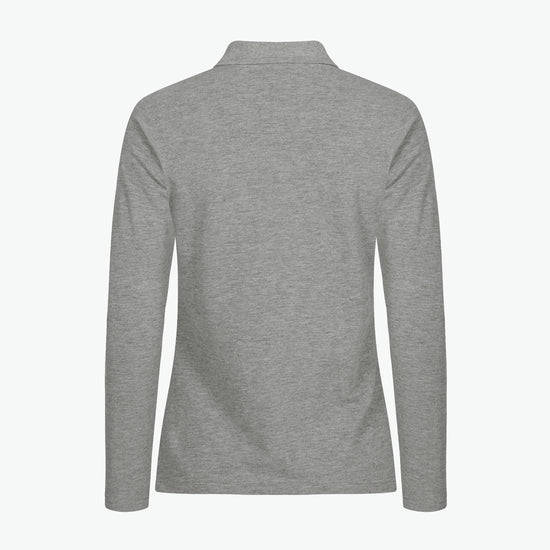 Clique Manhattan Women L/S Polo - Grijsmelange Polo Dames Clique