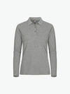 Clique Manhattan Women L/S Polo - Grijsmelange Polo Dames Clique XS