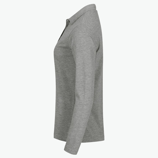Clique Manhattan Women L/S Polo - Grijsmelange Polo Dames Clique