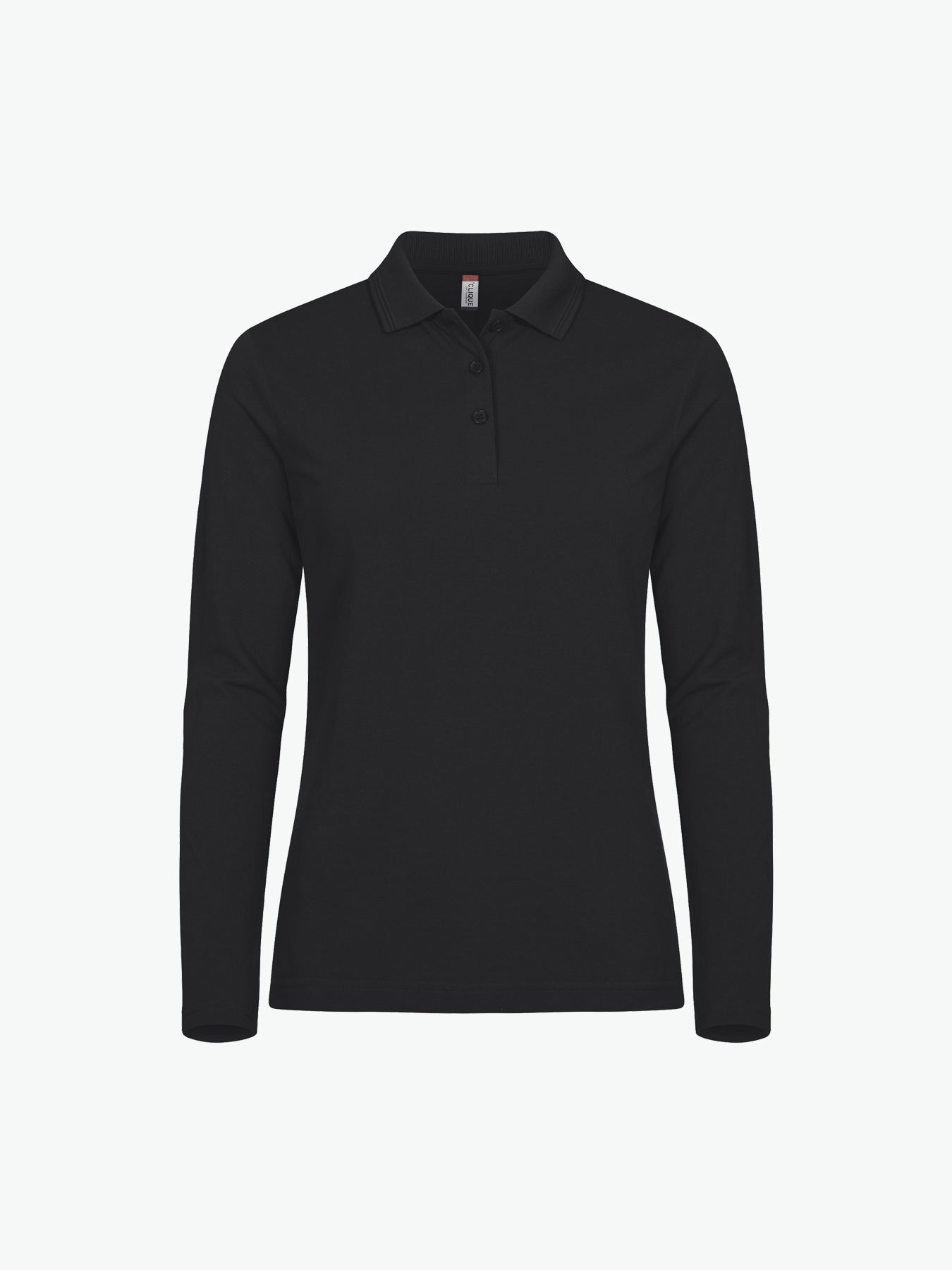 Clique Manhattan Women L/S Polo - Zwart Polo Dames Clique XS