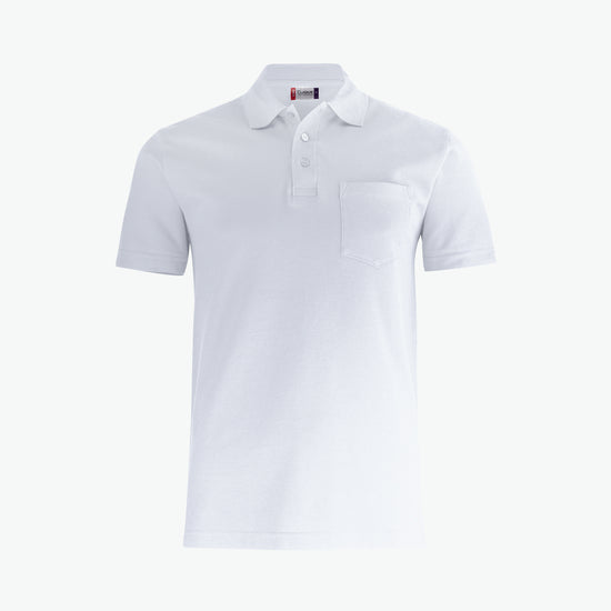 Clique Basic Polo w. Pocket - Wit Polo Clique XS