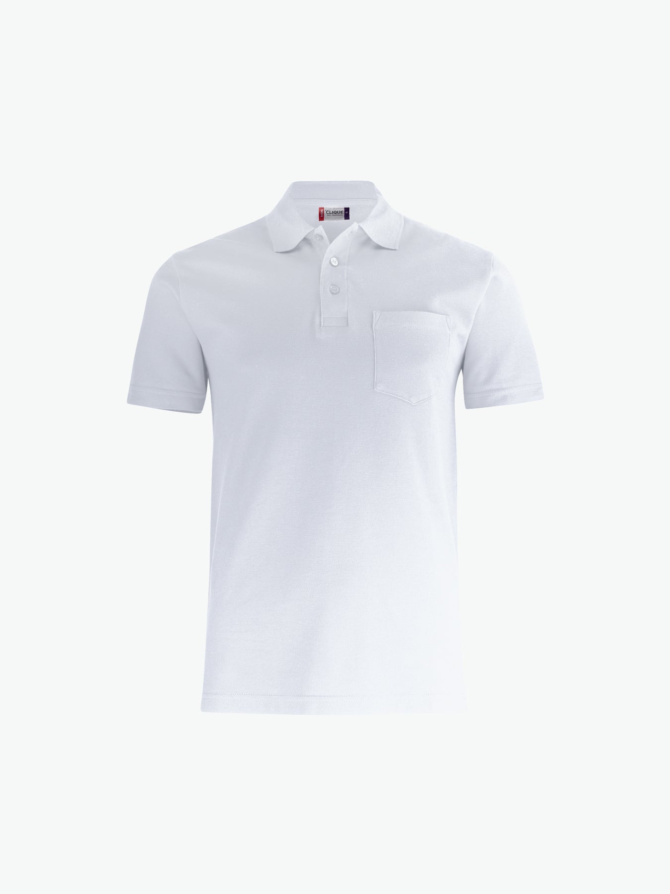 Clique Basic Polo w. Pocket - Wit Polo Clique XS