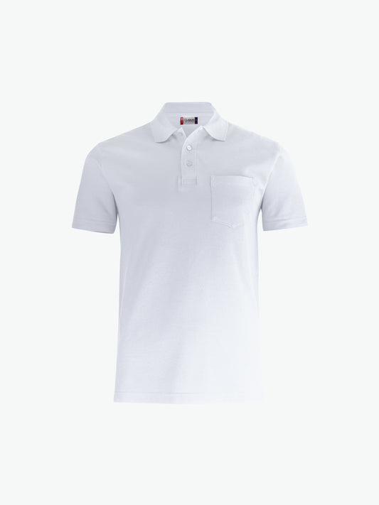 Clique Basic Polo w. Pocket - Wit Polo Clique XS